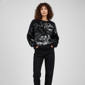 Woman DKNY Tiger Sweater Pull Tigre Femme - size XL